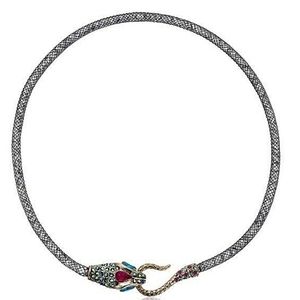 New! BETSEY JOHNSON Dark Shadows Collection Serpent Snake Choker Necklace.